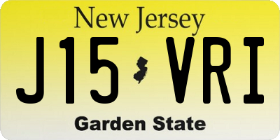 NJ license plate J15VRI