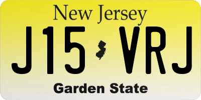 NJ license plate J15VRJ