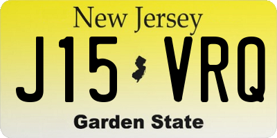 NJ license plate J15VRQ