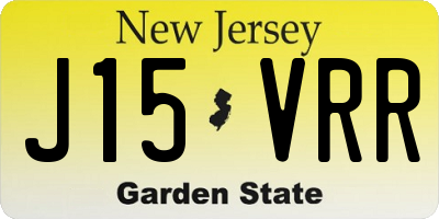 NJ license plate J15VRR