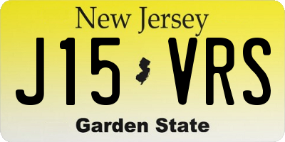 NJ license plate J15VRS