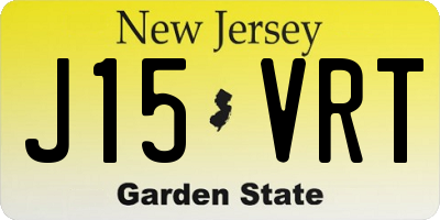 NJ license plate J15VRT