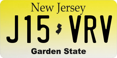 NJ license plate J15VRV