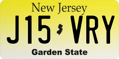 NJ license plate J15VRY