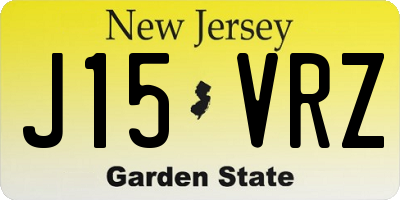 NJ license plate J15VRZ