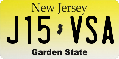 NJ license plate J15VSA