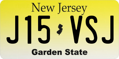 NJ license plate J15VSJ