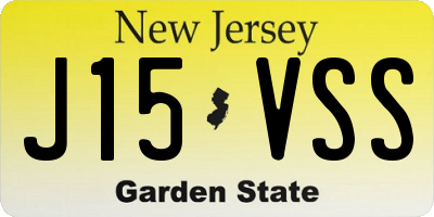 NJ license plate J15VSS