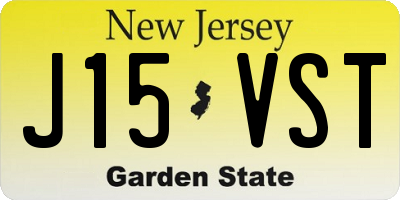NJ license plate J15VST