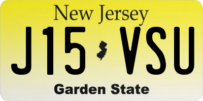 NJ license plate J15VSU
