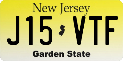 NJ license plate J15VTF