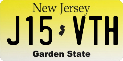NJ license plate J15VTH