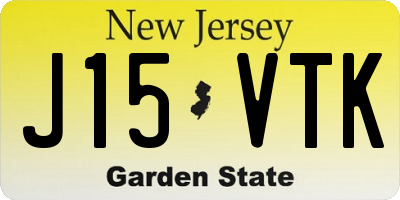 NJ license plate J15VTK
