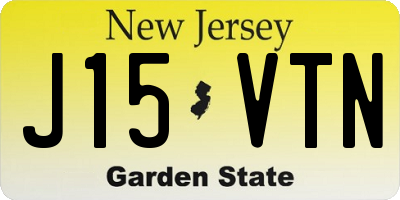 NJ license plate J15VTN