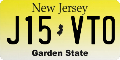 NJ license plate J15VTO