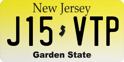 NJ license plate J15VTP