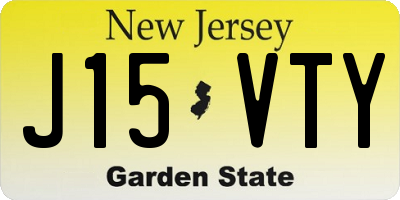 NJ license plate J15VTY