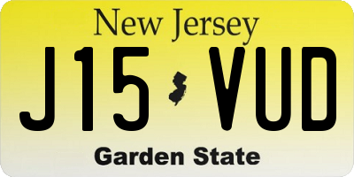 NJ license plate J15VUD