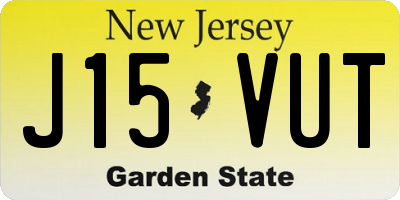 NJ license plate J15VUT