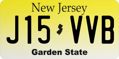 NJ license plate J15VVB