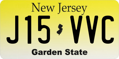 NJ license plate J15VVC