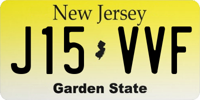 NJ license plate J15VVF