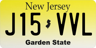 NJ license plate J15VVL