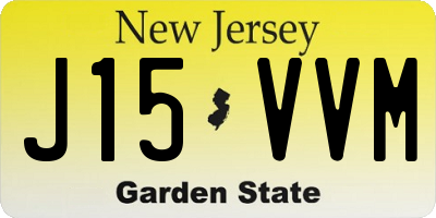 NJ license plate J15VVM