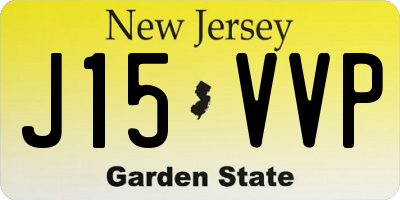 NJ license plate J15VVP