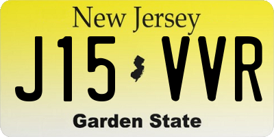 NJ license plate J15VVR