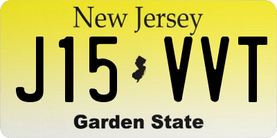 NJ license plate J15VVT