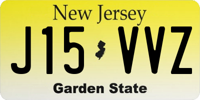 NJ license plate J15VVZ