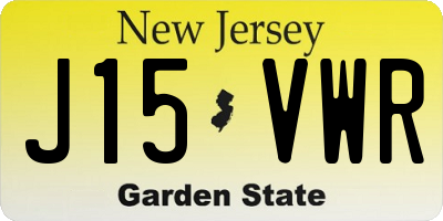 NJ license plate J15VWR
