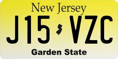 NJ license plate J15VZC