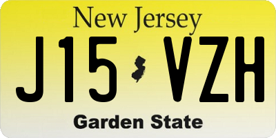 NJ license plate J15VZH