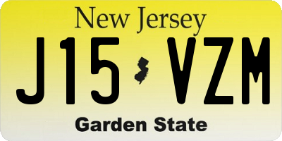 NJ license plate J15VZM