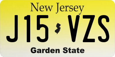 NJ license plate J15VZS