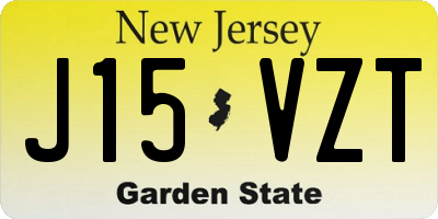 NJ license plate J15VZT
