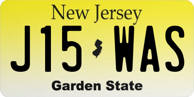 NJ license plate J15WAS