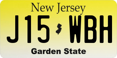 NJ license plate J15WBH