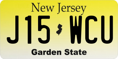 NJ license plate J15WCU