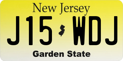 NJ license plate J15WDJ