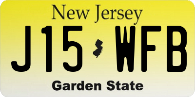 NJ license plate J15WFB