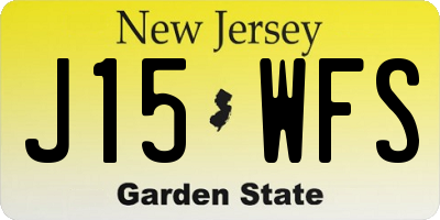 NJ license plate J15WFS