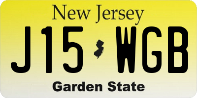 NJ license plate J15WGB