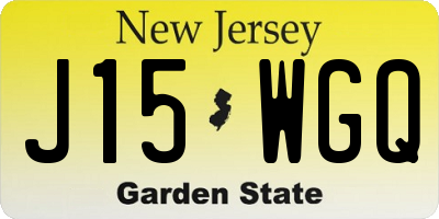 NJ license plate J15WGQ