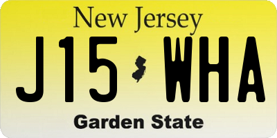 NJ license plate J15WHA
