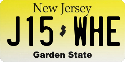 NJ license plate J15WHE