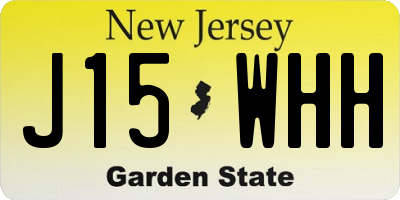 NJ license plate J15WHH