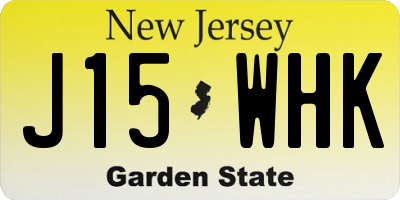 NJ license plate J15WHK